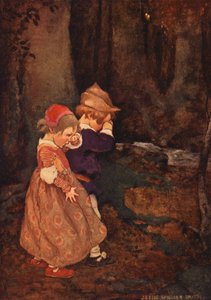 The Babes In The Wood (barevná litografie) od Jessie Willcox Smith