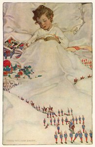 The Land Of Counterpane (barevné lito) od Jessie Willcox Smith