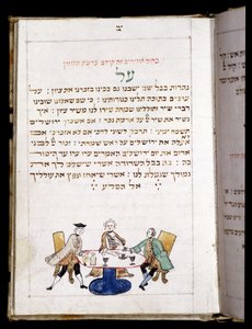 Kniha modliteb (12,7 x 8,8 cm) Bambeg 1773. Na konci modlitby za neo (den novoluní) - Židovské muzeum v Basileji, Švýcarsko. od Jewish School