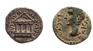 Mince Heroda Filipa II., cca 4 př. n. l. -34 n. l. (kov)