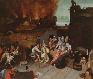 Pokušení svatého Antonína od Jheronimus Bosch (copy after)