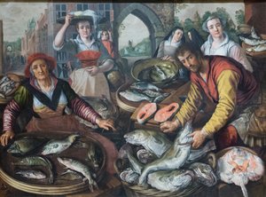 Čtyři živly: voda od Joachim Beuckelaer or Bueckelaer