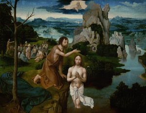Kristův křest od Joachim Patinir