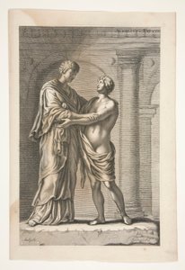 Papirius, from Sculpturae Veteris Admirata   1338769   cs       czech Successfully Translated  Original: The Flight into Egypt, from Landscapes with Biblical and Mythological Scenes Translat: The Flight into Egypt, from Landscapes with Biblical and Mytholo od Joachim von Sandrart