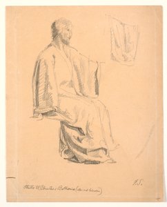 Studie sedícího Krista od Joakim Frederik Skovgaard