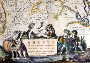 Alegorie Rýna - v „Atlas Novus““ od Joan Blaeu