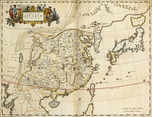 Mapa Číny, z "Atlas Maior Sive Cosmographia Blaviana", 1662