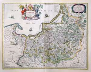 Mapa východního Pruska. z 