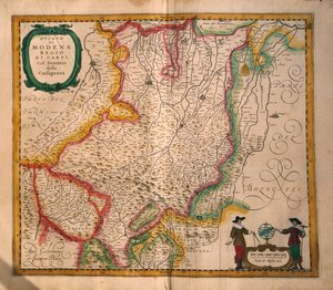 Mapa Modeny z Theatrum civitatum et admirandorum Italiae od Joan Blaeu, rytina od Joan Blaeu