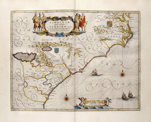 Mapa Virginie a Floridy, 1667