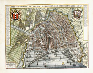 Plán a pohled na města a budovy Holandska a Nízkých zemí, 1649 od Joan Blaeu