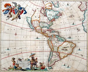 List z Bleauova "Atlasu Ameriky od Joan Blaeu