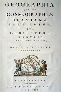 Titulní strana I. části Atlas maior, od Joan Blaeu (1596-1673), mědirytina, Amsterdam od Joan Blaeu