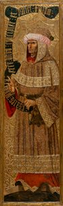 Isaie - Isaiah - Obraz od Joan Gasco (aktivní 1500-1529) - c. 1500 – Tempera na panelu – 226,9x64,7 – Národní muzeum umění Katalánska, Barcelona