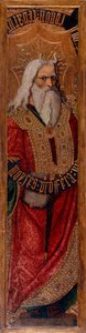 Moise - Mojžíš - Obraz Joan Gasco (aktivní 1500-1529) - c. 1500 – Tempera na panelu – 294,4x55,9 – Národní muzeum umění Katalánska, Barcelona