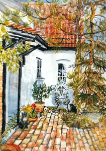 Carolines Cottage - Stará pošta, (kvaš) od Joan Thewsey
