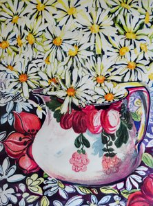 Marguerites in a 30s Jug, 2001, od Joan Thewsey