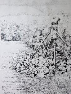 The Garden Pump, 1973 (uhlí) od Joan Thewsey