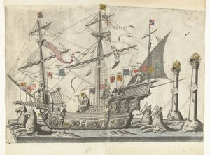 Het schip Victoria, nr. 5 Begrafenisoptocht van keizer Karel V, 1558 (název série) Nádherná a přepychová pohřební pumpa, uvedená na pohřbu a pohřbu velmi velkého a velmi vítězného císaře Karla Pátého, oslavovaném v Bruselu
