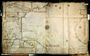 Ms 1288 fol.22 Mapa Karibiku od Joao Teixeira