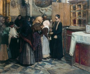 Líbání relikvie od Joaquín Sorolla