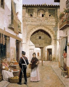 Zelinář v Granadě,19. století (olejomalba) od Joaquin Turina Arenal