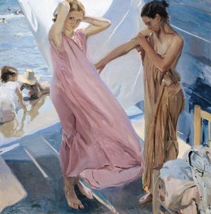 Po koupeli od Joaquín Sorolla