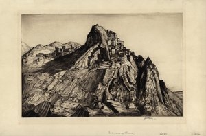 Cervara de Roma (rytina a suchá jehla)
