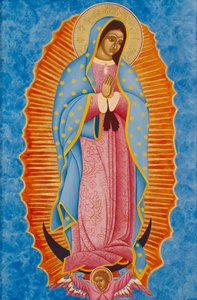 Guadalupe, 2005 (vaječná tempera a 24karátové zlato na dřevě)