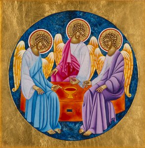 Svatá Trojice, 2005 (vaječná tempera a 24karátové zlato na dřevě)