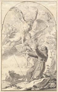 Stigmatizace svatého Františka od Johan Baptist Enzensberger