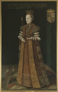Marguerite Lejonhufvud, reine consort de Sweden, seconde epouse de Gustave I Vasa - královna Margaret Leijonhufvud Švédská (1516-1551), Uther, Johan Baptista van (aktivní 1562-1597). Olej na plátně. Rozměry: 195x121 cm. Národní muzeum Stockholm od Johan Baptista van (active 1562 1597) Uther