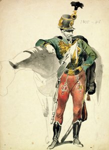 Husar 9. pluku, oděv lehké jízdy, 1835-48