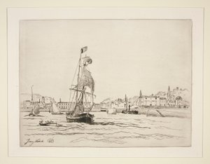 Vjezd do přístavu Honfleur od Johan-Barthold Jongkind