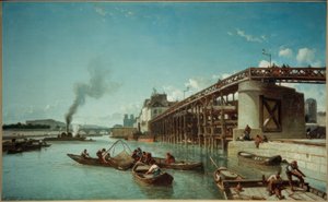 Paris, Hafenbrücke an der Seine (Le Pont de l’Estacade) von Johan Barthold Jongkind