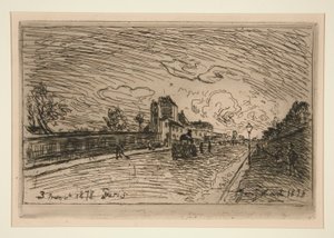 Výstup z Cochin House (Faubourg Saint-Jacques) od Johan-Barthold Jongkind