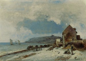 Der Strand von Sainte-Adresse von Johan Barthold Jongkind