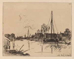 Kanál (Le Canal) od Johan Barthold Jongkind