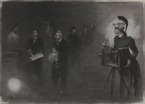 Návrh pro ilustraci v De Amsterdammer: The Speech from the Throne, 24. září. 1905