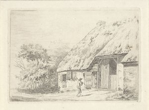 Muž s rýčem na farmě od Johan Christiaan Willem Safft