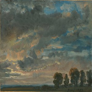 Mraky večer od Johan Christian Dahl