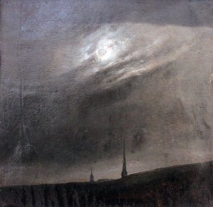 Německy: Mondnacht über Dresden Měsíční noc nad Drážďany od Johan Christian Dahl