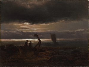 Matka a dítě u moře od Johan Christian Dahl