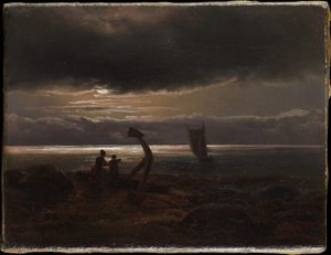 Matka a dítě u moře od Johan Christian Dahl