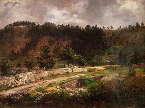 Silnice u Pillnitz od Johan Christian Dahl