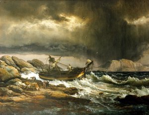 Ztroskotání lodi od Johan Christian Dahl