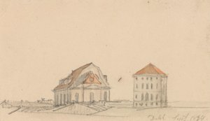 Dva zděné domy od Johan Christian Dahl