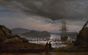 Pohled z Vaekero poblíž Christiania od Johan Christian Dahl