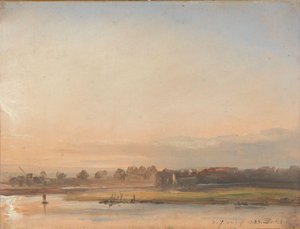 Pohled na Labe od Johan Christian Dahl