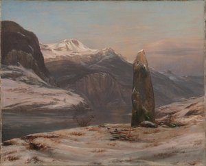 Zima v Sognefjordu od Johan Christian Dahl